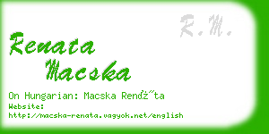 renata macska business card